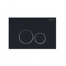 Панель смыва для инсталляции AQUATEK Черная матовая KDI-0000020 ободок хром (клавиши круглые)