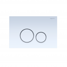 Панель смыва для инсталляции AQUATEK Белая KDI-0000015 ободок хром (клавиши круглые)